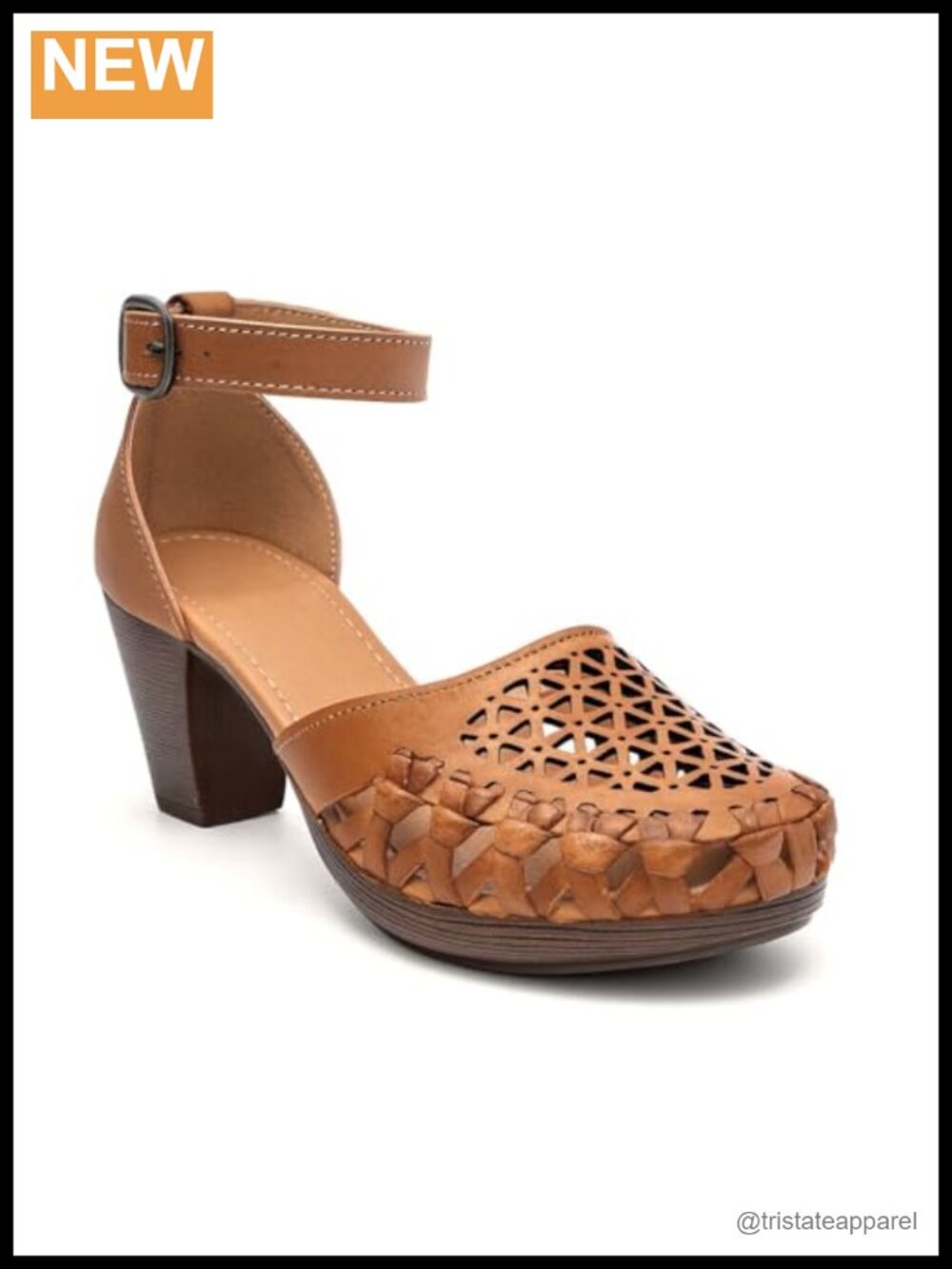 Mexican Handmade Leather Wedge Sandals with Embroidered Flowers & Ankle Strap